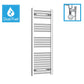 450 x 1200 Chrome Dual Fuel Flat Heated Towel Rail
