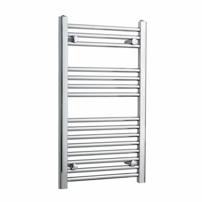450 x 800 Chrome Dual Fuel Flat Heated Towel Rail