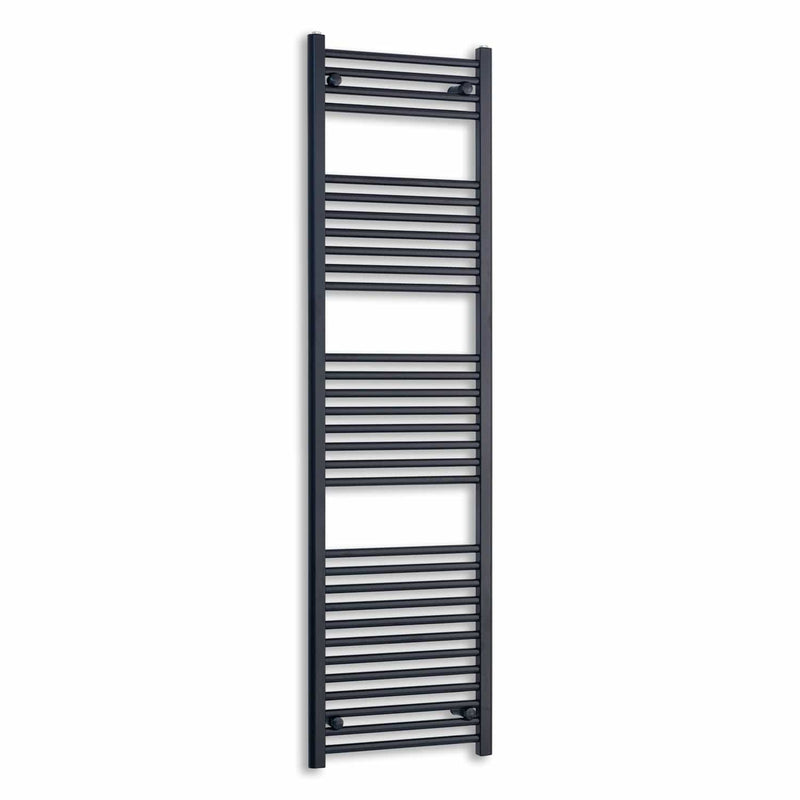 Towel Rail Only 450mm Wide 1800mm High Flat Black Heated Towel Rail Radiator