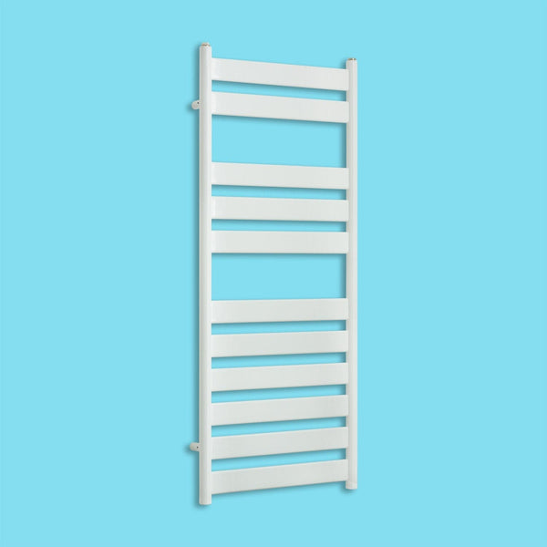 With Straight Valve 500 x 1200 Heated Flat Panel Design Towel Rail for Central Heating