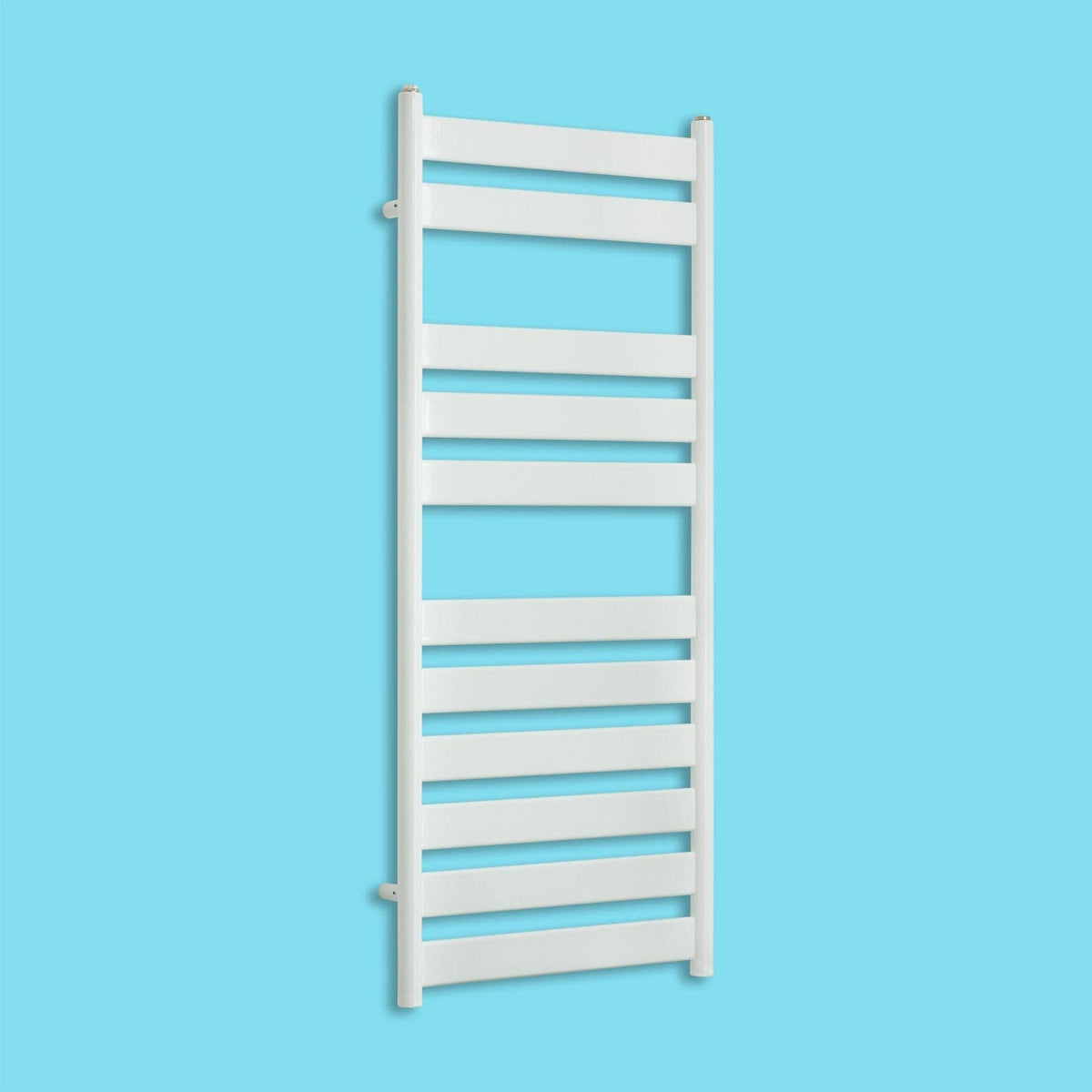 With Straight Valve 500 x 1200 Heated Flat Panel Design Towel Rail for Central Heating