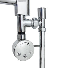 500 x 800 Chrome Dual Fuel Flat Heated Towel Rail