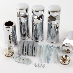 500 x 800 Chrome Dual Fuel Flat Heated Towel Rail