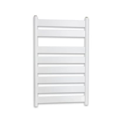 White Heated Towel Rail Dimensions - 750mm Pipe Centre, 800mm Overall Width