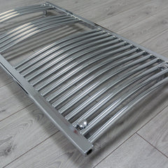 500mm Wide 1600mm High Curved Chrome Heated Towel Rail Radiator HTR
