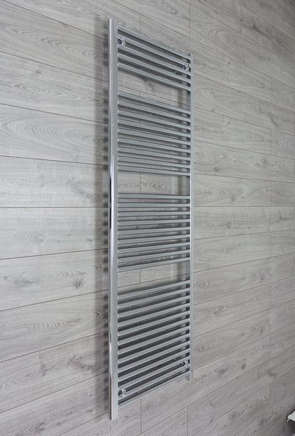 Towel Rail Only 500mm Wide 1744mm High 25mm Tubes Straight Chrome Towel Rail