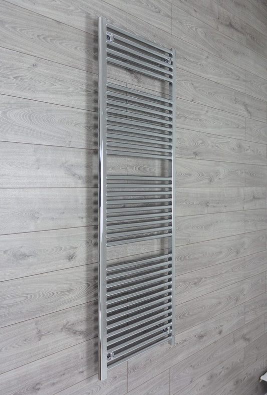 Towel Rail Only 500mm Wide 1744mm High 25mm Tubes Straight Chrome Towel Rail
