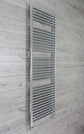 With Straight Valve 500mm Wide 1744mm High 25mm Tubes Straight Chrome Towel Rail