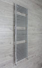 With Angled Valve 500mm Wide 1744mm High 25mm Tubes Straight Chrome Towel Rail