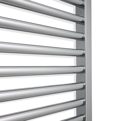 500mm Wide 800mm High Curved Chrome Heated Towel Rail
