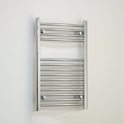 Towel Rail Only 500mm Wide 800mm High Curved Chrome Heated Towel Rail