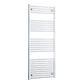 Without Valves 550 mm Wide 1600mm High Flat Chrome Heated Towel Radiator