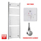 Thermostatic Element + Wifi Timer 550 x 1500 Pre-Filled Electric Heated Towel Rail Chrome HTR