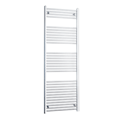 Without Valves 550mm Wide 1800mm High Heated Straight Towel Radiator Chrome