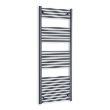 Matt Black Heated Towel Rail Dimensions - 1550mm Pipe Centre, 1600mm Overall Width