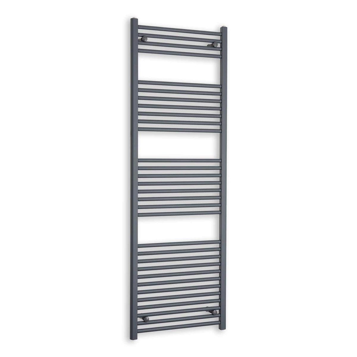 Matt Black Heated Towel Rail Dimensions - 1750mm Pipe Centre, 1800mm Overall Width
