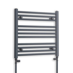 600 x 600 Flat Anthracite Sand Grey Heated Towel Rail