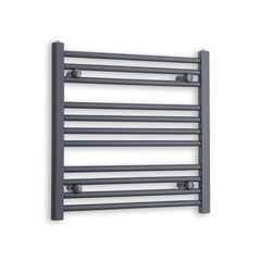 Towel Rail Only 600 x 600 Flat Anthracite Sand Grey Heated Towel Rail