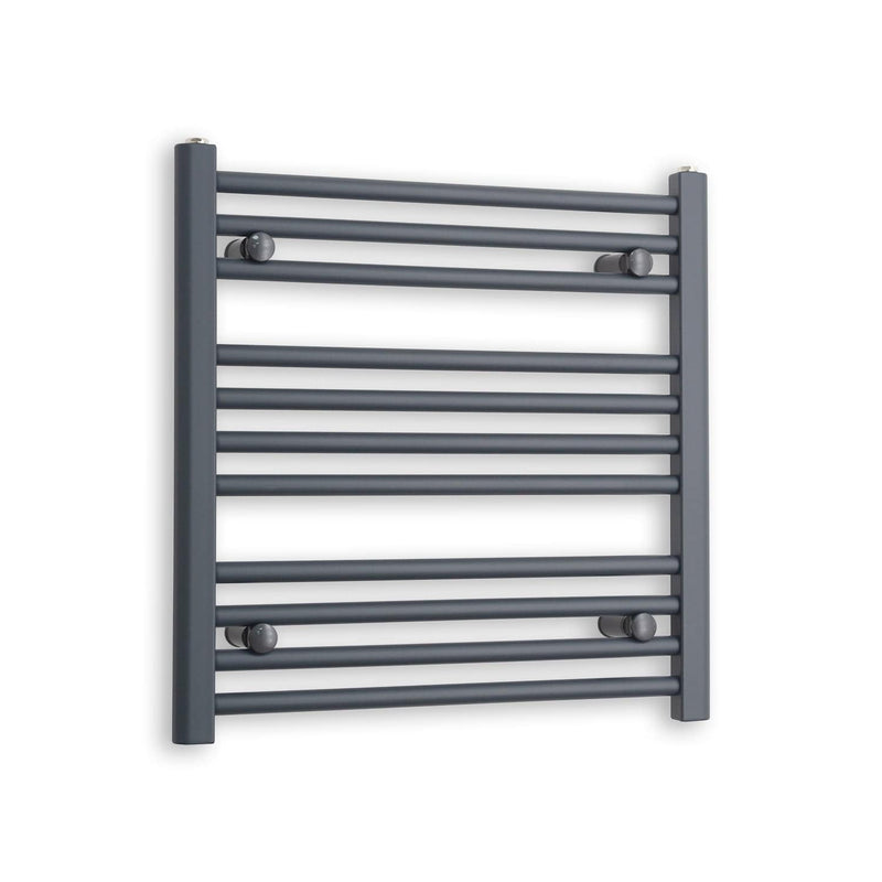 Towel Rail Only 600 x 600 Flat Anthracite Sand Grey Heated Towel Rail