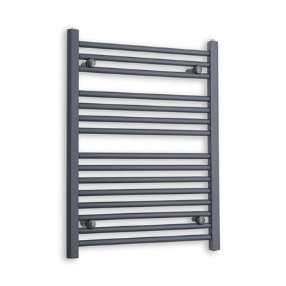 Matt Black Heated Towel Rail Dimensions - 750mm Pipe Centre, 800mm Overall Width