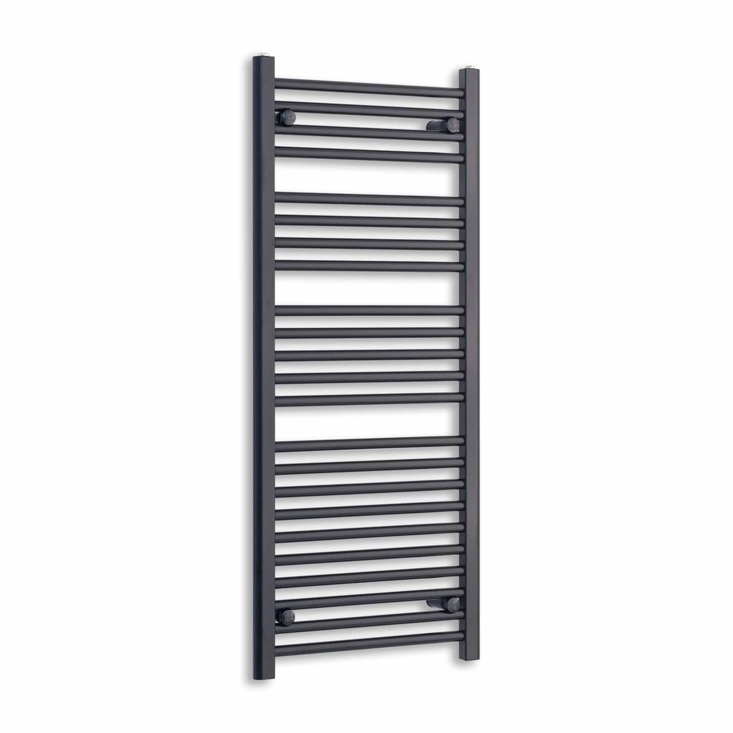 Towel Rail Only 600mm Wide 1200mm High Flat Black Heated Towel Rail Radiator