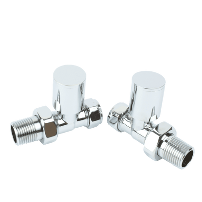 650mm Wide 1400mm High Flat Chrome Heated Towel Rail