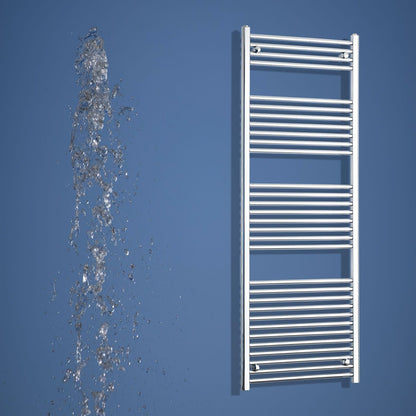 650mm Wide 1800mm High Flat Chrome Heated Towel Radiator