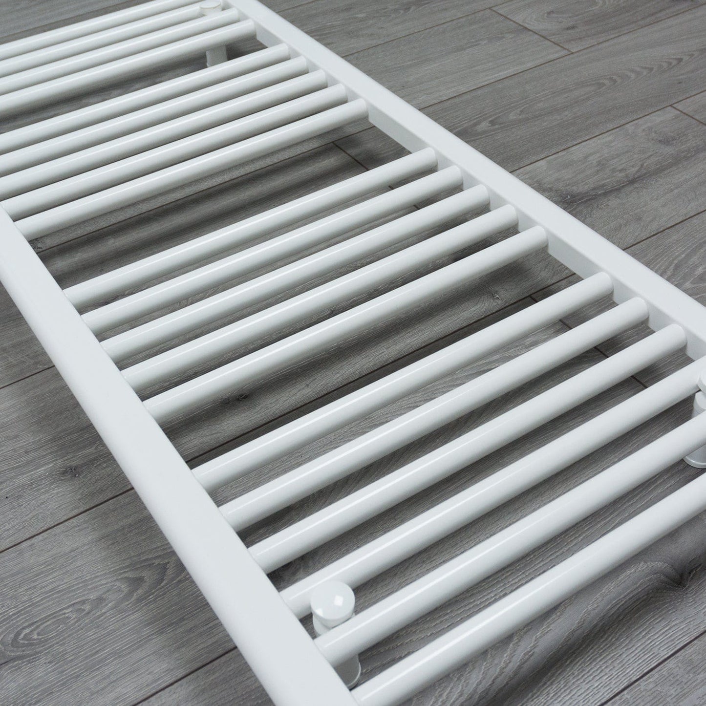 650mm Wide 1800mm High Flat White Heated Towel Rail Radiator