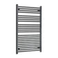 Towel Rail Only 700 x 1200 Flat Black Heated Towel Rail Radiator HTR