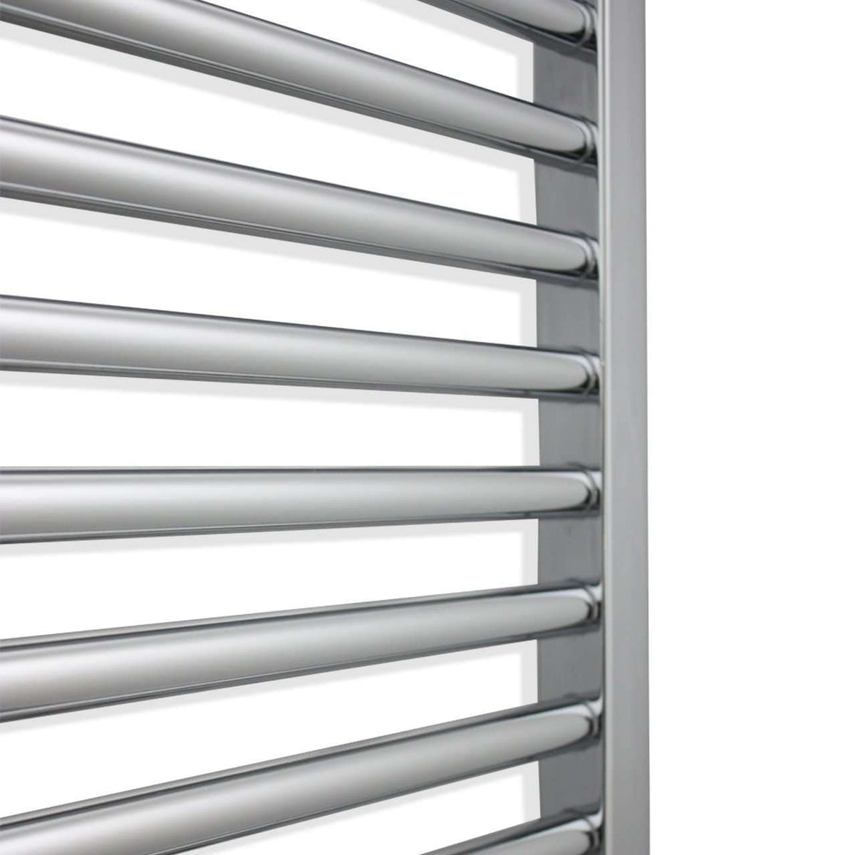 700mm Wide 1200mm High Flat Chrome Heated Towel Rail