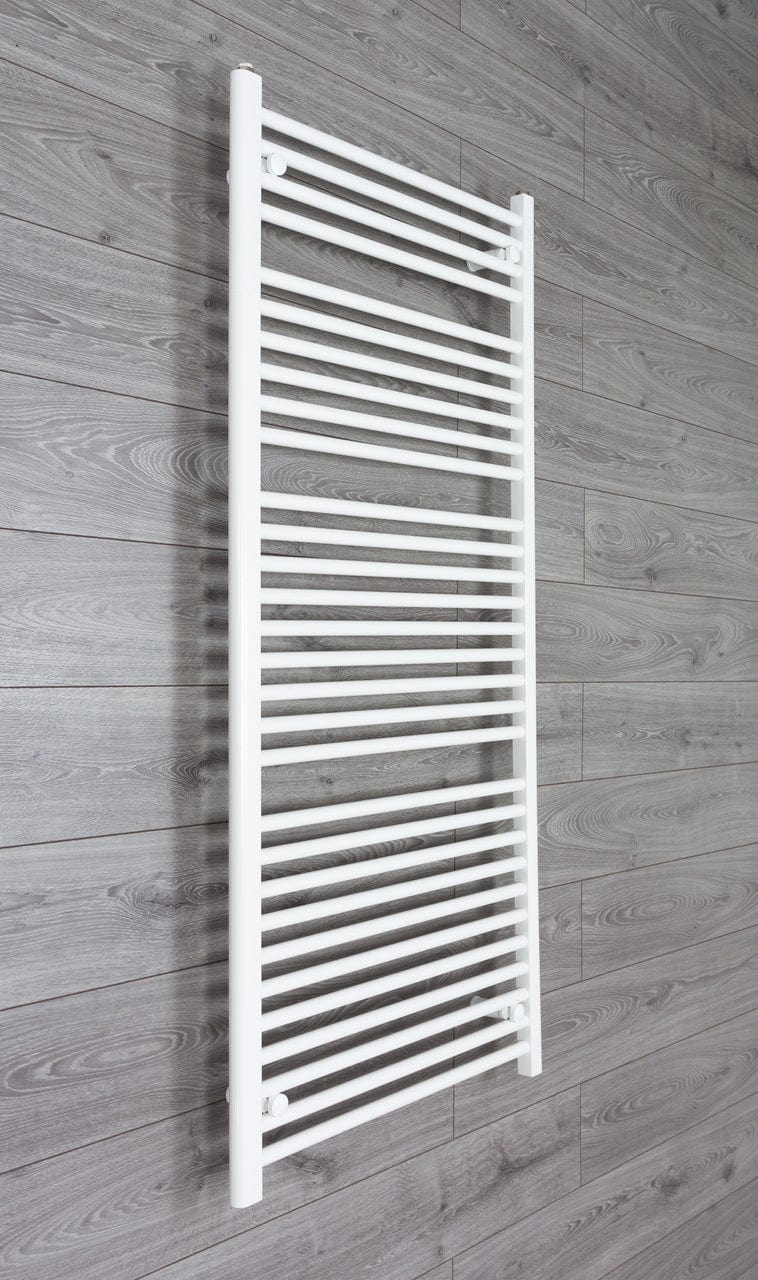 700mm Wide 1500mm High Flat White Heated Towel Rail Radiator