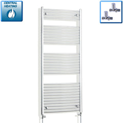 Towel Rail Only 700mm Wide 1700mm High Curved Chrome Heated Towel Rail HTR