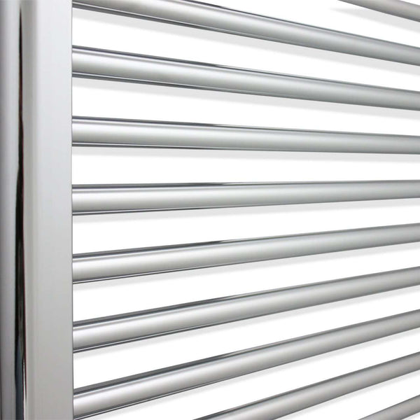 700mm Wide 400mm High Flat Chrome Heated Towel Rail Radiator