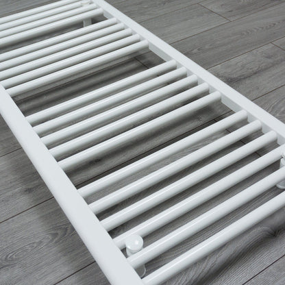 700mm Wide 400mm High Flat White Heated Towel Rail Radiator
