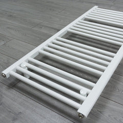 700mm Wide 600mm High Flat White Heated Towel Rail Radiator