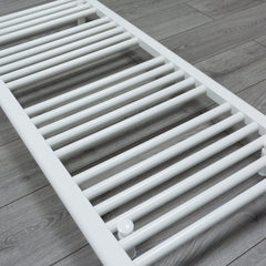700mm Wide 600mm High Flat White Heated Towel Rail Radiator