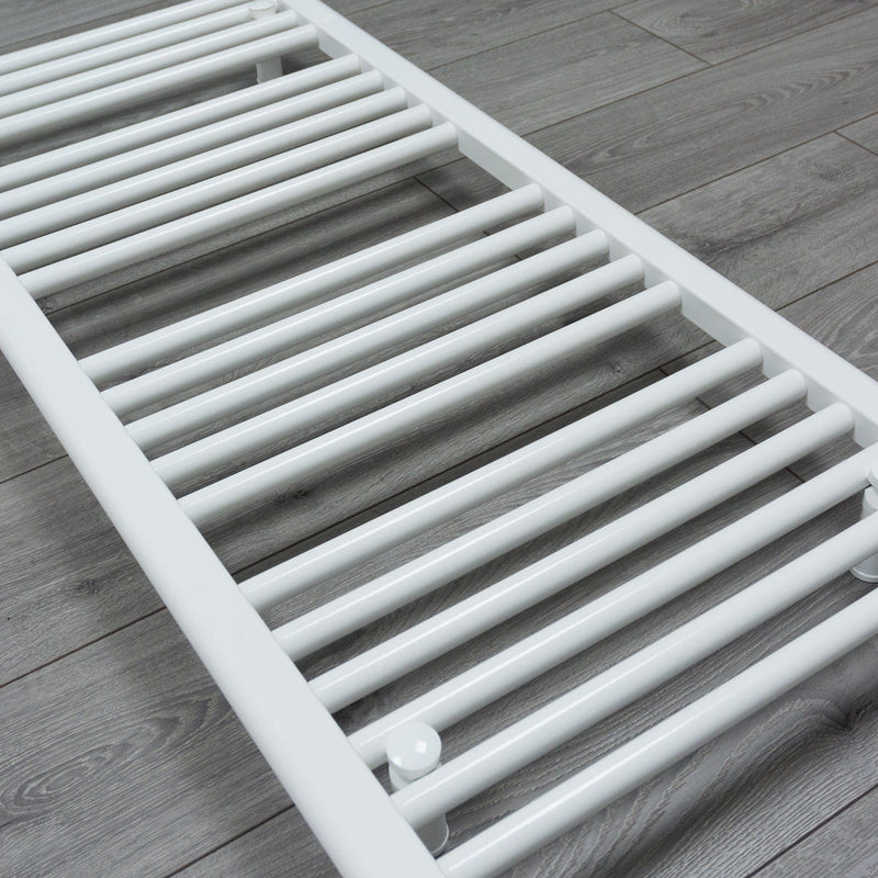 700mm Wide 600mm High Flat White Heated Towel Rail Radiator