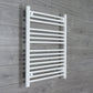 Towel Rail Only 700mm Wide 800mm High Flat White Heated Towel Rail HTR