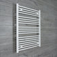 Towel Rail Only 750mm Wide 1200mm High Flat White Heated Towel Rail Radiator