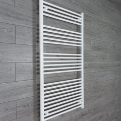 Towel Rail Only 750mm Wide 1400mm High Flat White Heated Towel Rail Radiator