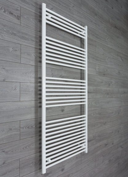 Towel Rail Only 750mm Wide 1800mm High Flat White Heated Towel Rail Radiator