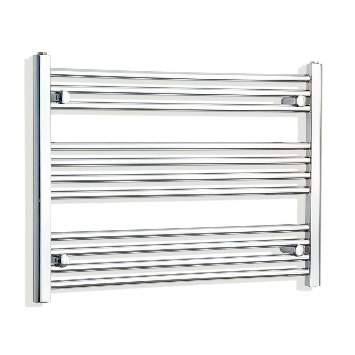 Towel Rail Only 750mm Wide 600mm High Flat Chrome Heated Towel Rail Radiator