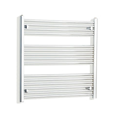 Towel Rail Only 750mm Wide 800mm High Flat Chrome Heated Towel Rail Radiator