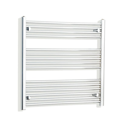 Towel Rail Only 750mm Wide 800mm High Flat Chrome Heated Towel Rail Radiator