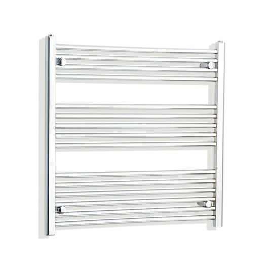 Towel Rail Only 750mm Wide 800mm High Flat Chrome Heated Towel Rail Radiator