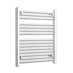 Without Valves 800 mm High x 550 mm Wide Heated Straight Towel Rail Chrome