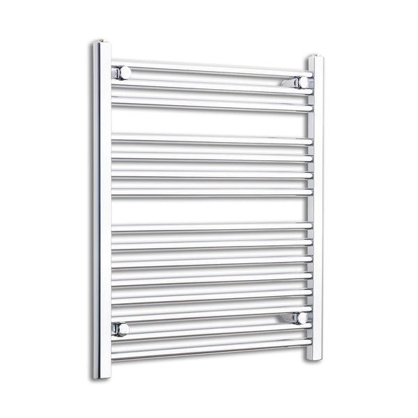 Without Valves 800 mm High x 550 mm Wide Heated Straight Towel Rail Chrome