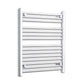 Without Valves 800 mm High x 550 mm Wide Heated Straight Towel Rail Chrome