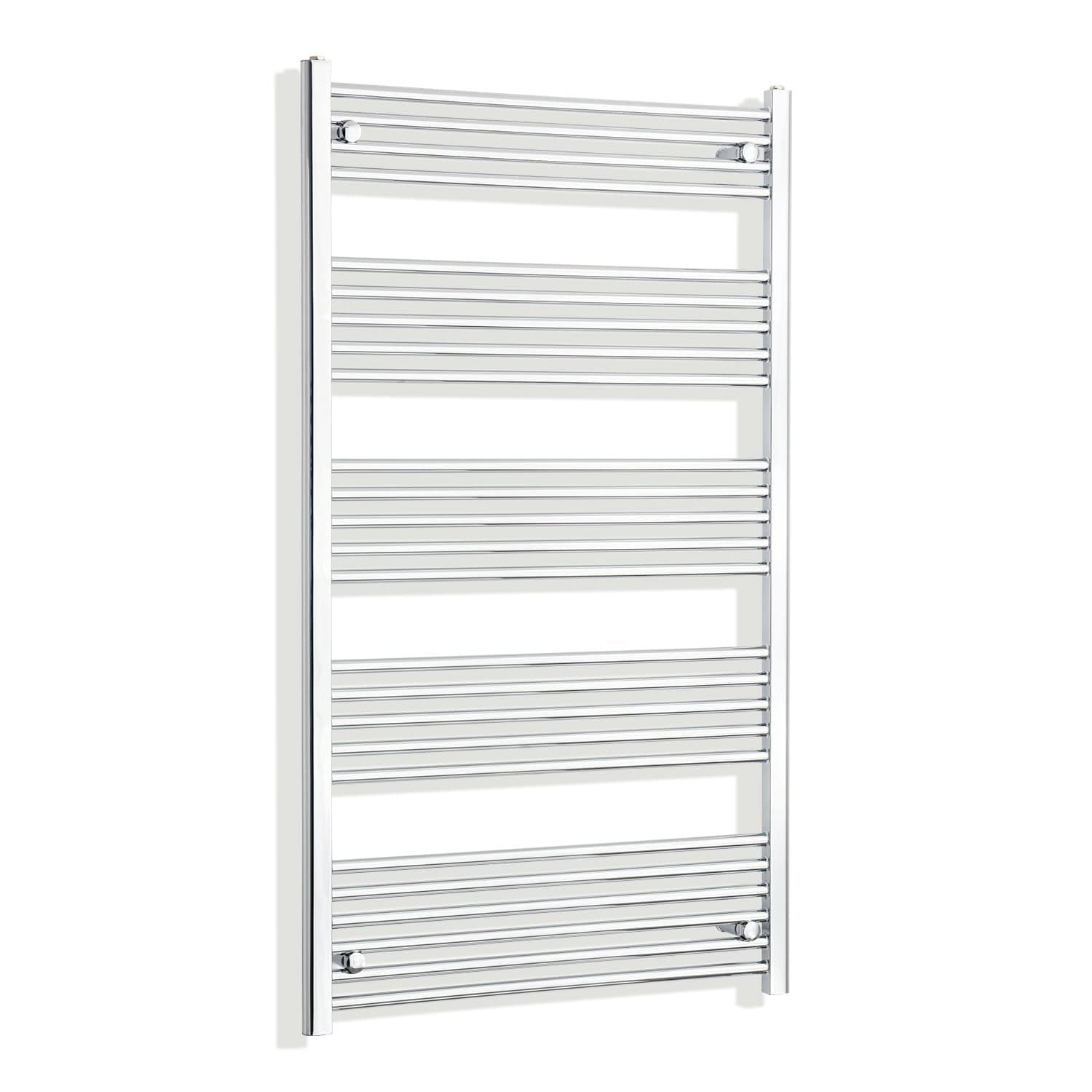 Towel Rail Only 800mm Wide 1400mm High Flat Chrome Heated Towel Rail