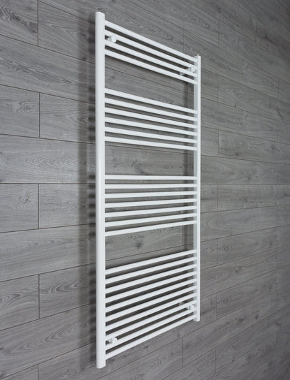 Towel Rail Only 800mm Wide 1600mm High Flat White Heated Towel Rail Radiator